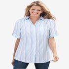 Short-Sleeve Button Down Seersucker Shirt image number null