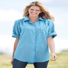 Short-Sleeve Button Down Seersucker Shirt image number null
