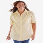 Short-Sleeve Button Down Seersucker Shirt image number null