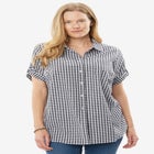Short-Sleeve Button Down Seersucker Shirt image number null