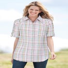Short-Sleeve Button Down Seersucker Shirt image number null
