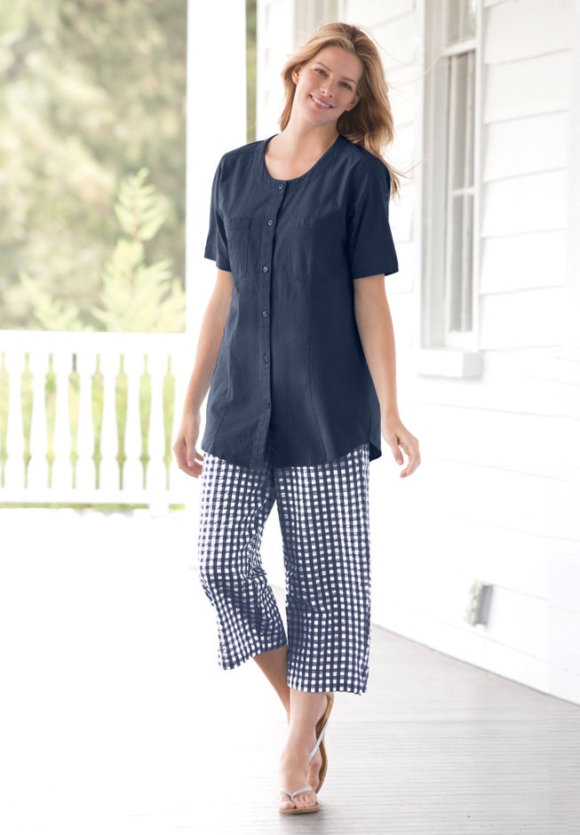 Short-Sleeve Crinkle Shirt image number 0