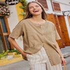 Short-Sleeve Crinkle Shirt image number null