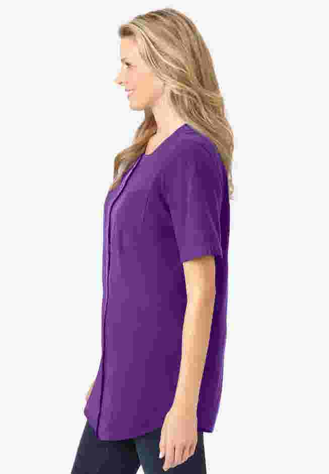 Short-Sleeve Crinkle Shirt image number 3