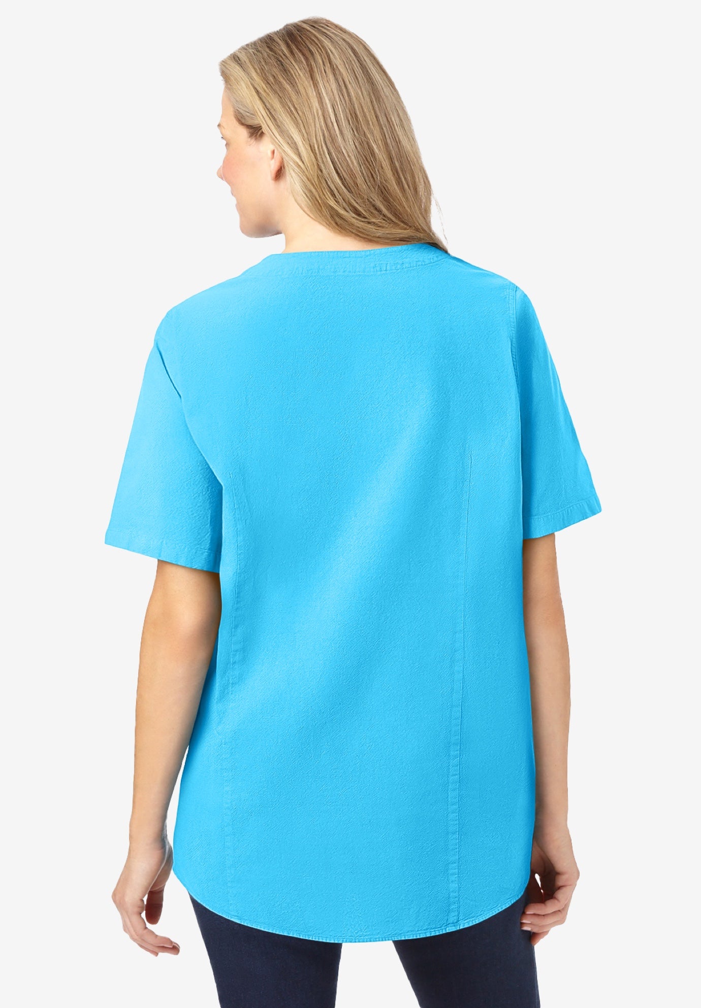 Short-Sleeve Crinkle Shirt image number 1