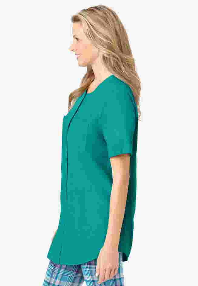 Short-Sleeve Crinkle Shirt image number 2
