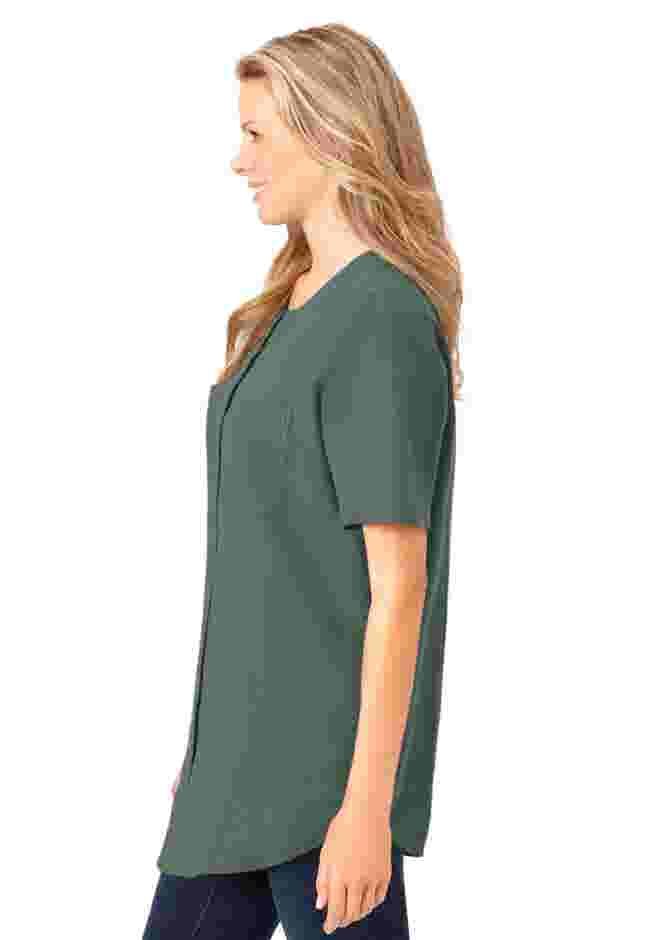 Short-Sleeve Crinkle Shirt image number 2