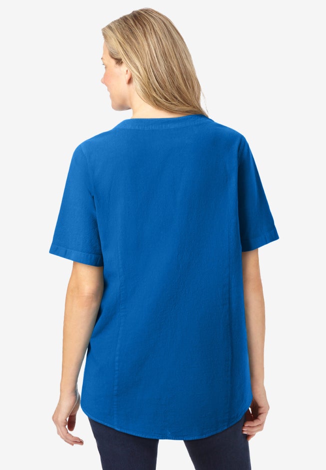 Short-Sleeve Crinkle Shirt image number 2