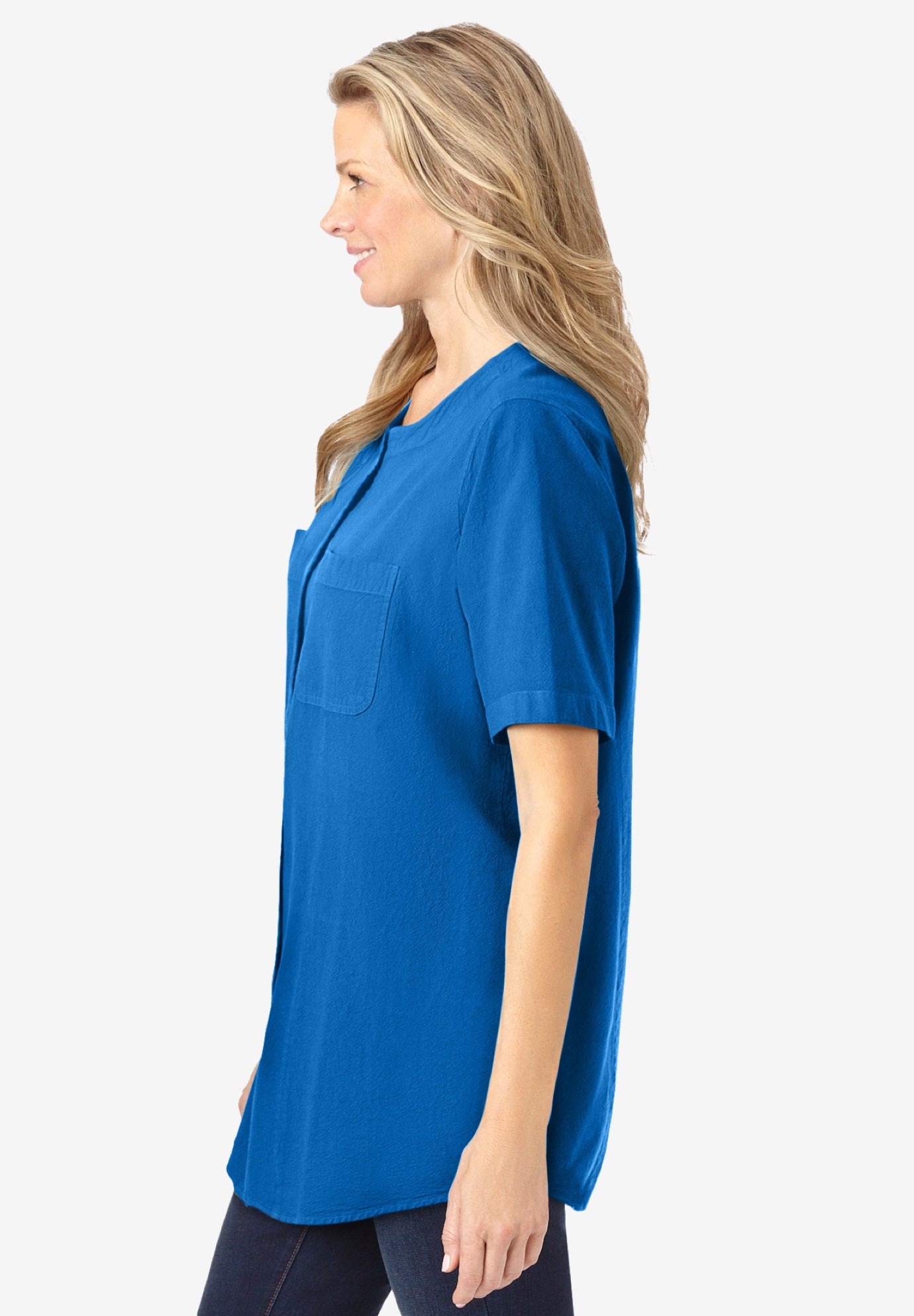 Short-Sleeve Crinkle Shirt image number 3