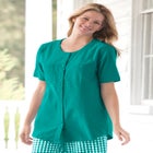 Short-Sleeve Crinkle Shirt image number null