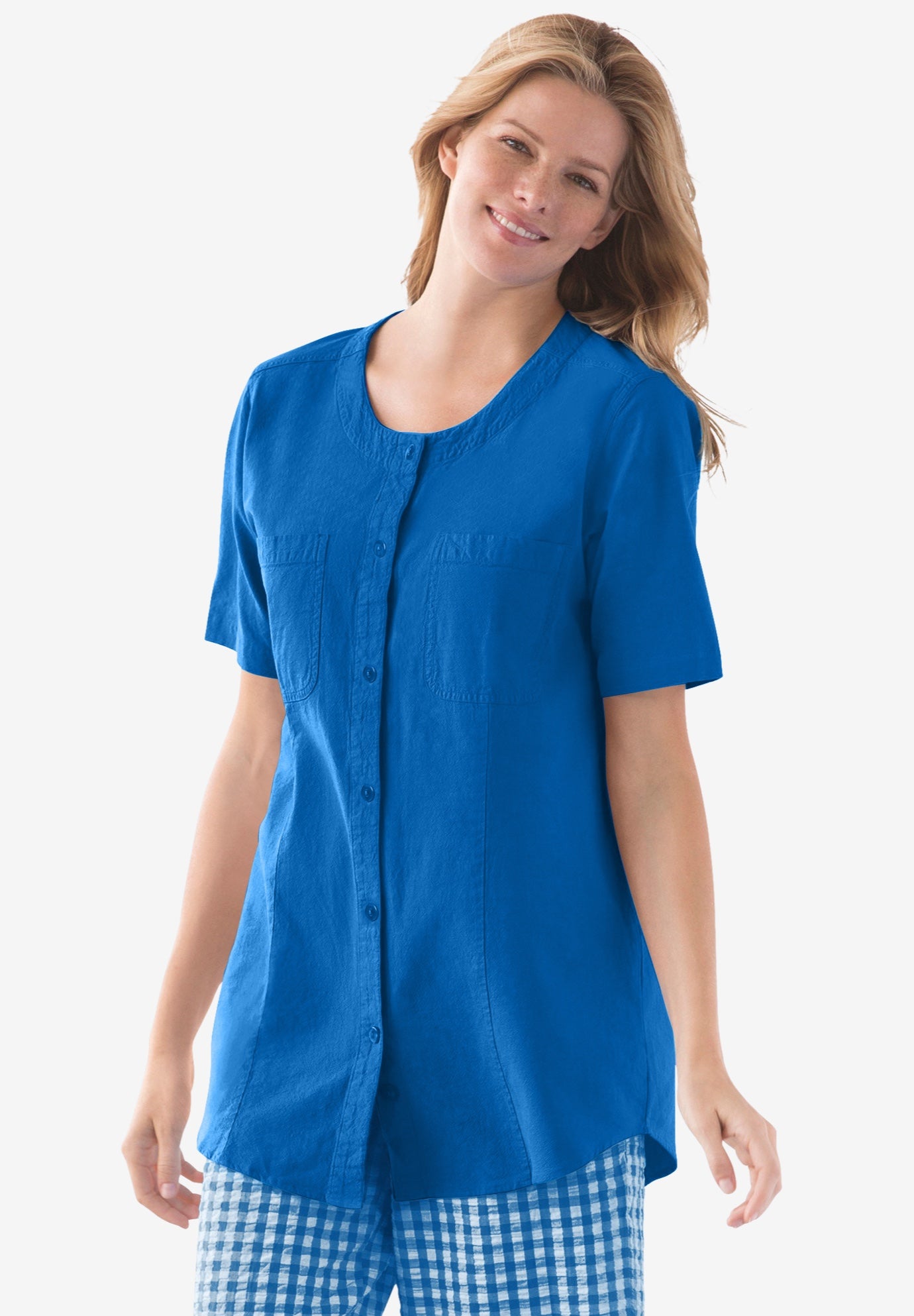 Short-Sleeve Crinkle Shirt image number 1