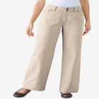 Perfect Wide-Leg All-Cotton Denim Five-Pocket Jeans image number null