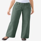 Perfect Wide-Leg All-Cotton Denim Five-Pocket Jeans image number null