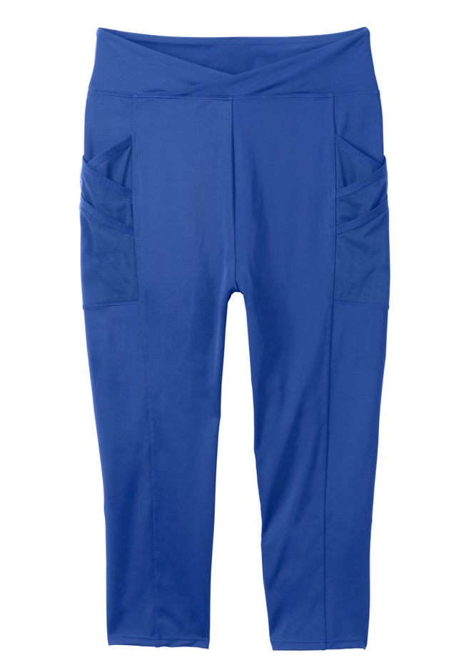 High-Waist Swim Capri with Mesh Pockets image number 1