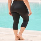 High-Waist Swim Capri with Mesh Pockets image number null