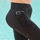 High-Waist Swim Capri with Mesh Pockets image number null
