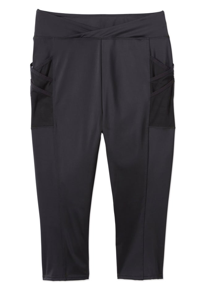 High-Waist Swim Capri with Mesh Pockets image number 1