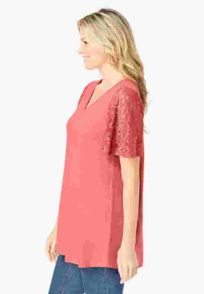 Lace Sleeve Tunic image number 2