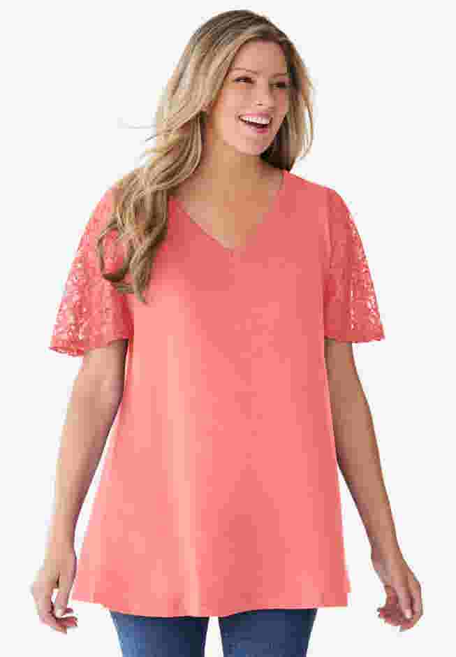 Lace Sleeve Tunic image number 0