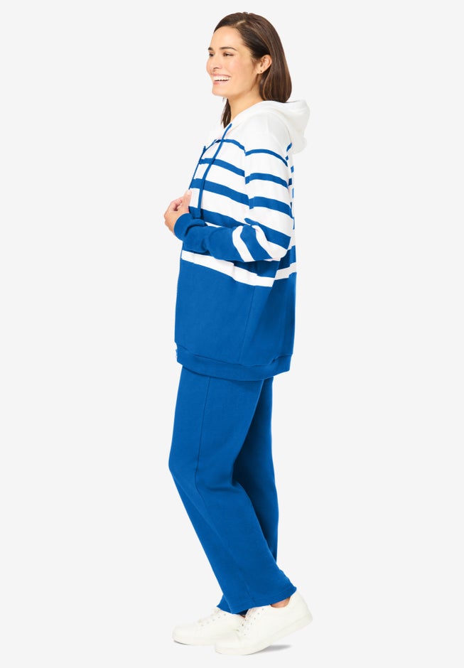 Striped Full Zip Jacket Set image number 2