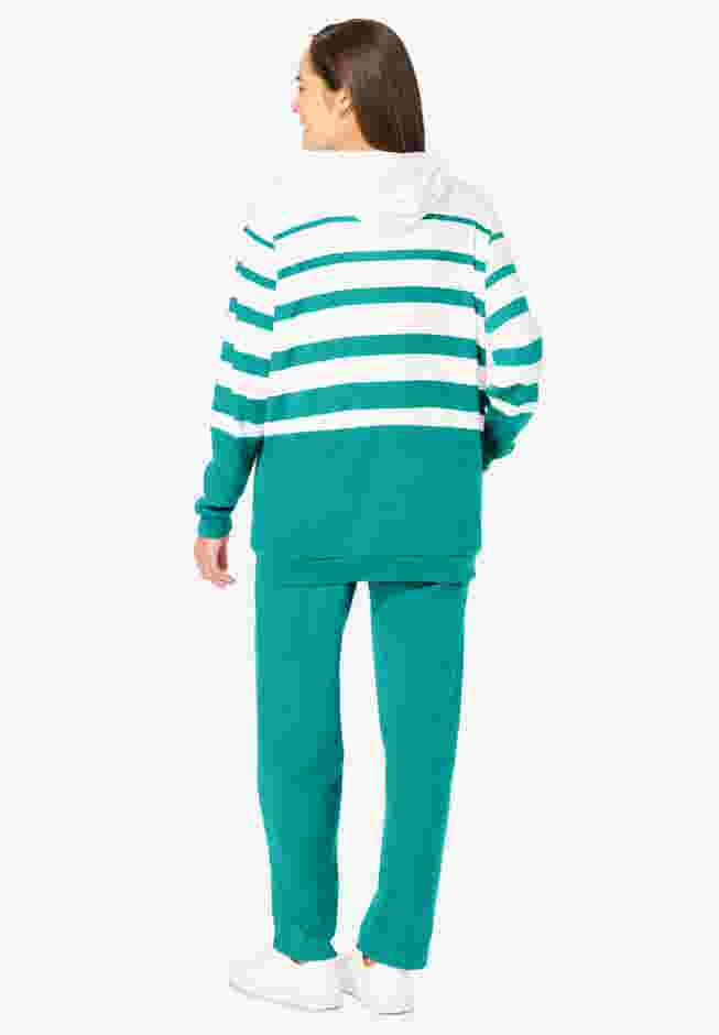 Striped Full Zip Jacket Set image number 1