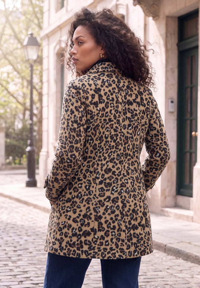 Plus Size Button Up Fleece Jacket image number 3