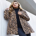 Plus Size Button Up Fleece Jacket image number 0