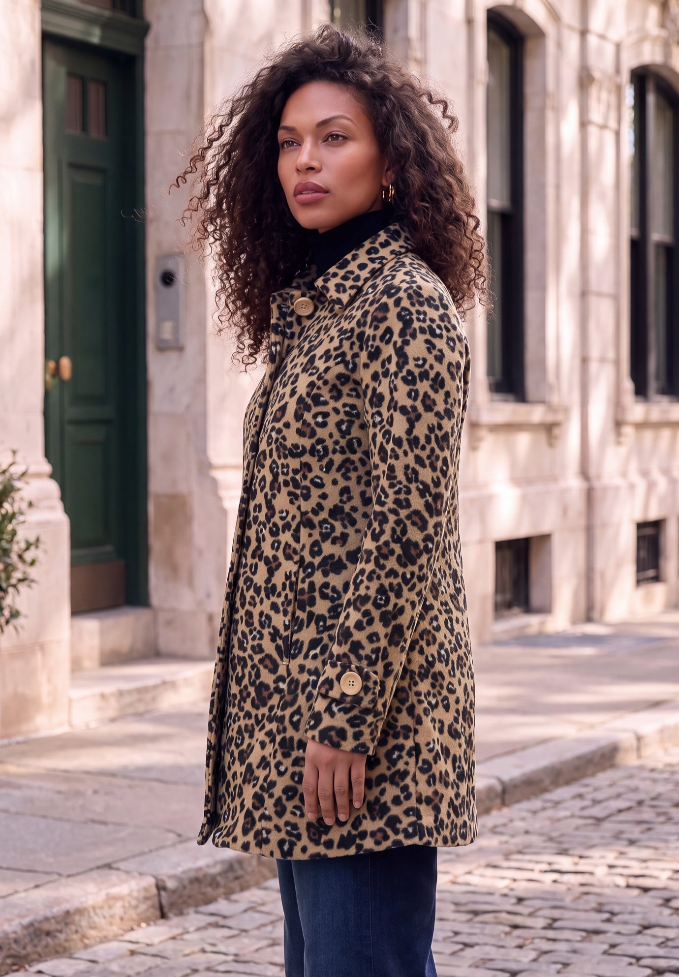 Plus Size Button Up Fleece Jacket image number 2