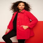 Plus Size Button Up Fleece Jacket image number 0