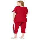 Contrast Stripe Capri Set image number null