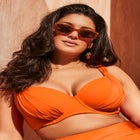 Bra Sized Drape Front Underwire Bikini Top image number null