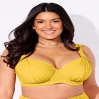 Bra Sized Drape Front Underwire Bikini Top image number 4