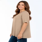Stretch Knit V-Neck Swing Tunic image number null