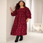 Smocked Bodice Tiered Midi Dress image number null