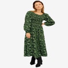 Smocked Bodice Tiered Midi Dress image number null