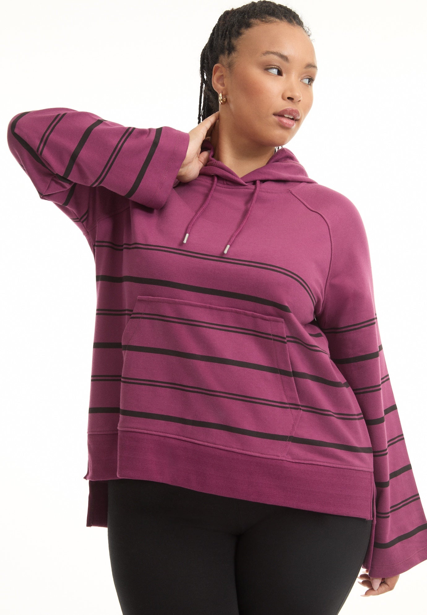 Bell-Sleeve French Terry Sweatshirt image number 3