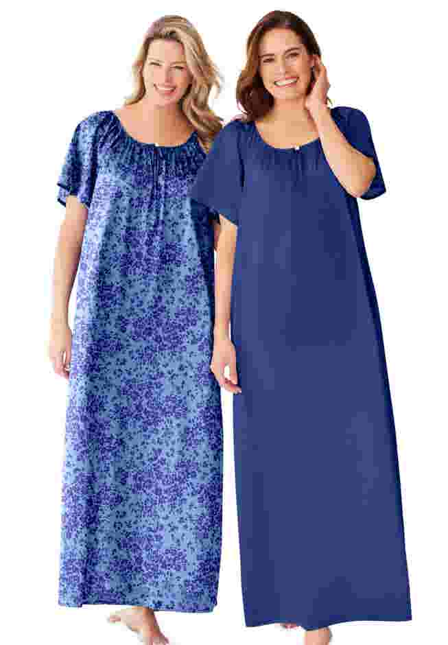 2-Pack Long Silky Gown image number 3