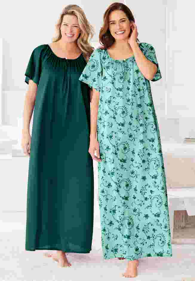 2-Pack Long Silky Gown image number 0