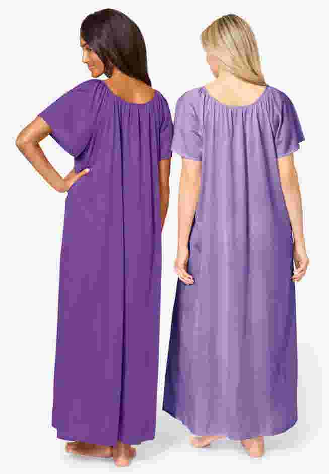2-Pack Long Silky Gown image number 1