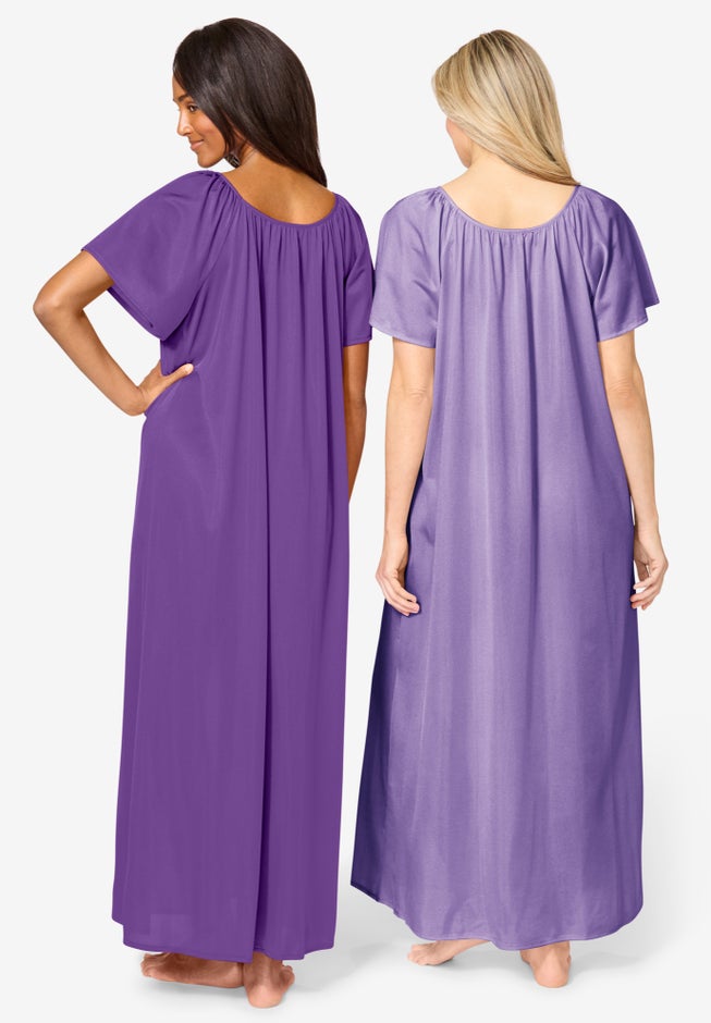 2-Pack Long Silky Gown image number 1