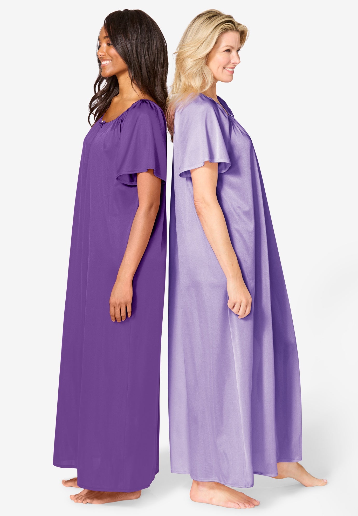 2-Pack Long Silky Gown image number 2