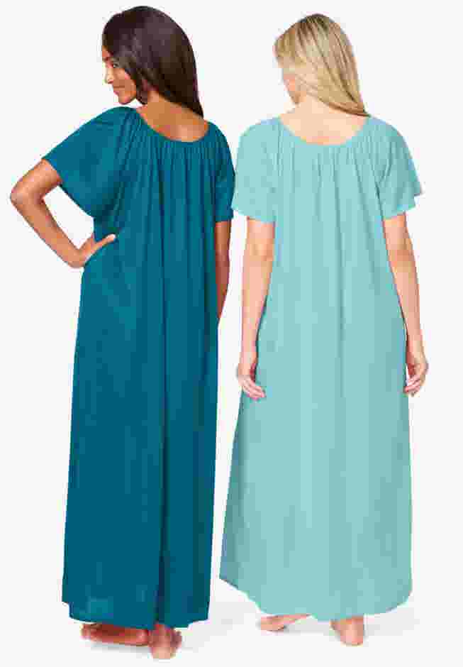 2-Pack Long Silky Gown image number 1