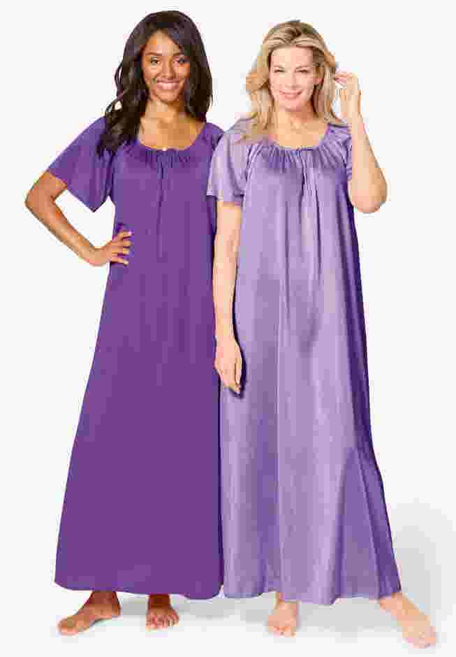 2-Pack Long Silky Gown image number 0