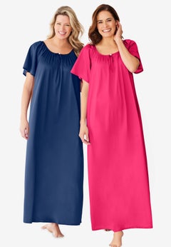 Long 2 Pack Tricot Gowns
