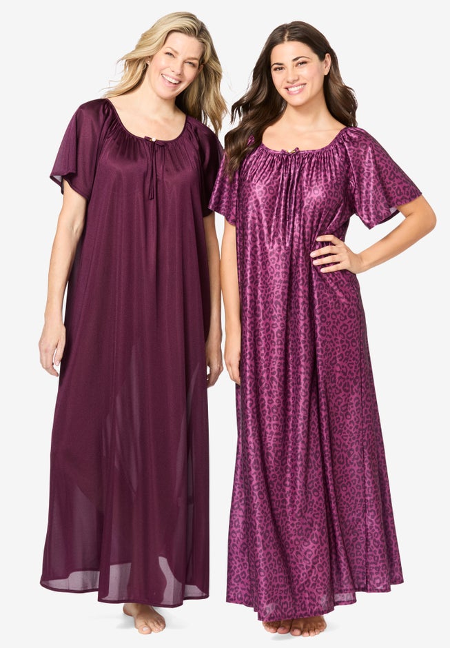 2-Pack Long Silky Gown image number 0