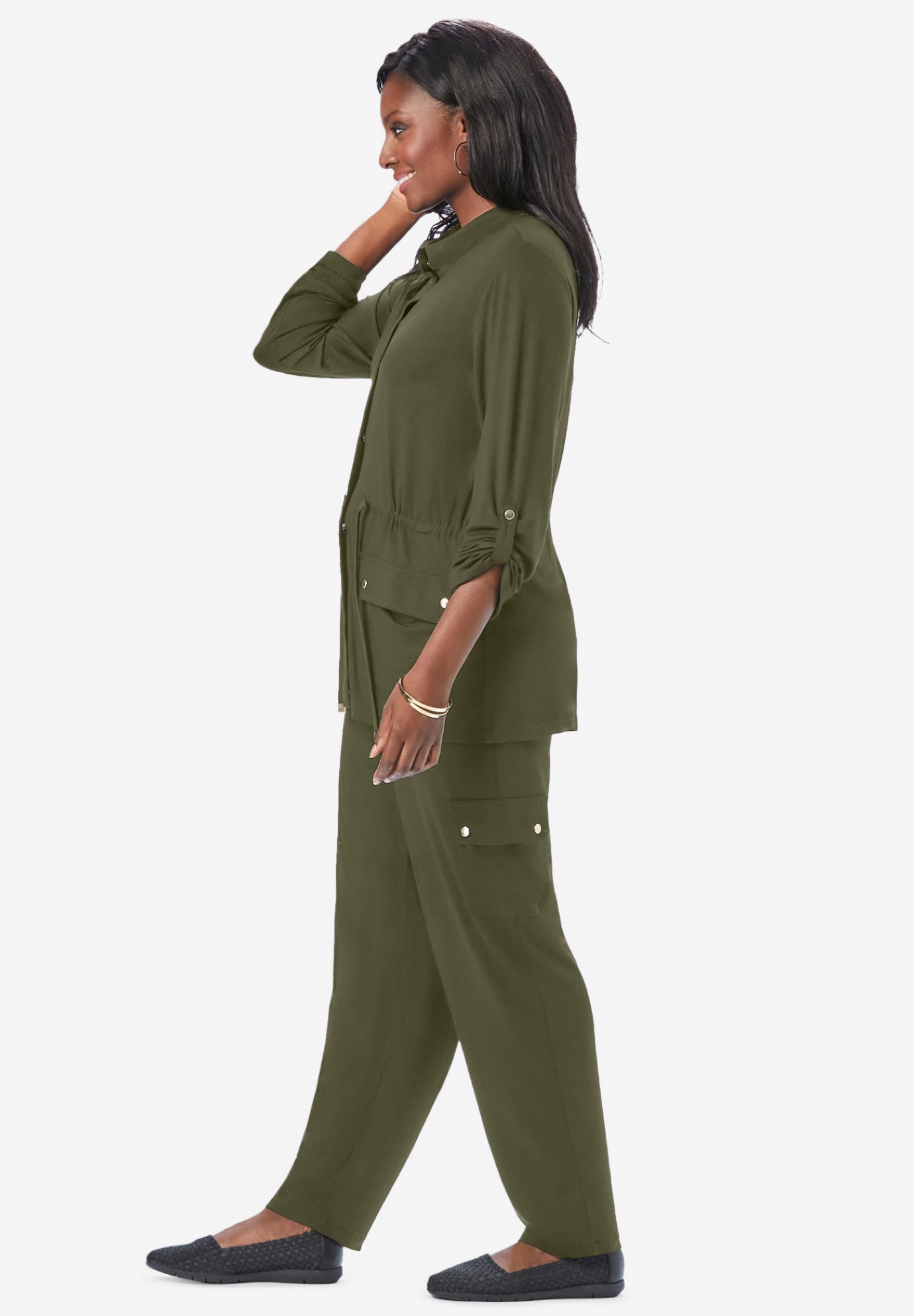 2-Piece Stretch Knit Cargo Set image number 3