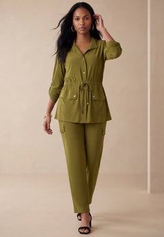 2-Piece Stretch Knit Cargo Set