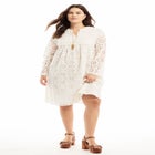 Eyelet Midi Shirtdress image number null