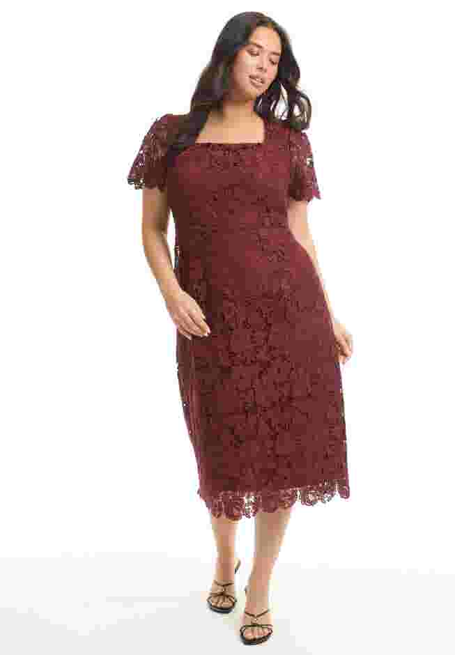 Square-Neck Lace Dress image number 0