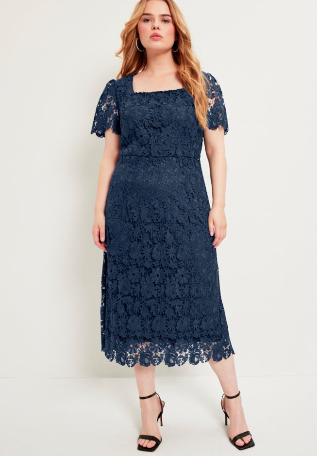 Square-Neck Lace Dress image number 0